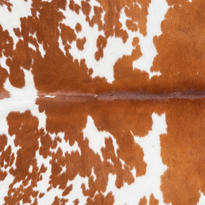 Brazilian Brown and White Cowhide Rug Size 7'10" L x 7'0" W 1457