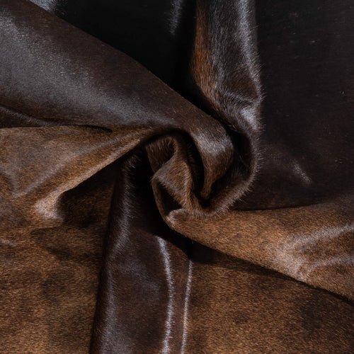 Brazilian Mahogany Cowhide Rug Size 6'11" L x 5'7" W 1498