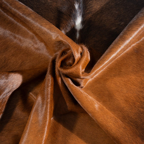 Brazilian Mahogany Cowhide Rug Size 6'10" L x 6'4" W 1499