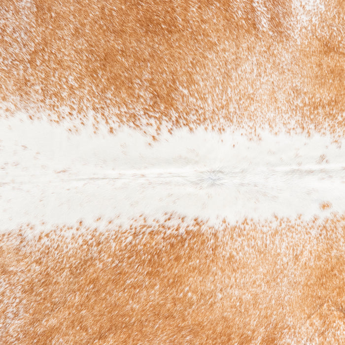 Brazilian Palomino and White Cowhide Rug Size 7'11" L x 7'2" W 6115