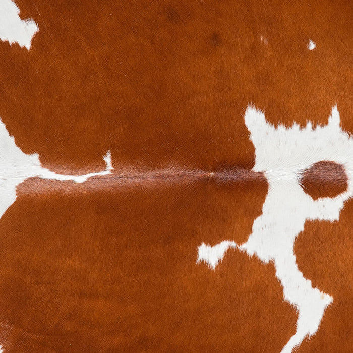 Brazilian Brown and White Cowhide Rug Size 6'8" L x 6'2" W 1518