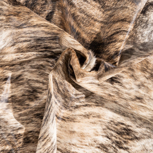 Brazilian Light Brindle Cowhide Rug Size 6'8" L x 6'3" W 1527