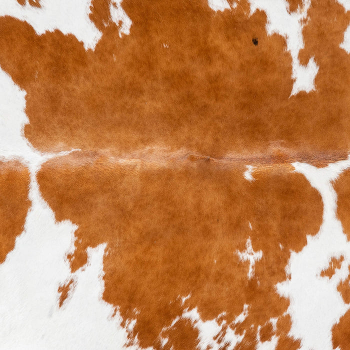 Brazilian Brown and White Cowhide Rug Size 6'11" L x 6'10" W 1539