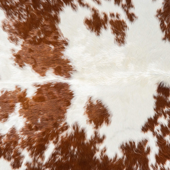 Brazilian Brown and White Cowhide Rug Size 7'9" L x 6'2" W 1540