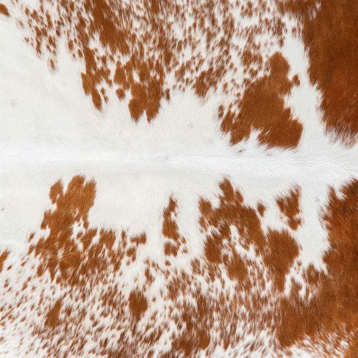 Brazilian Brown and White Cowhide Rug Size 8'1" L x 7'8" W 1543