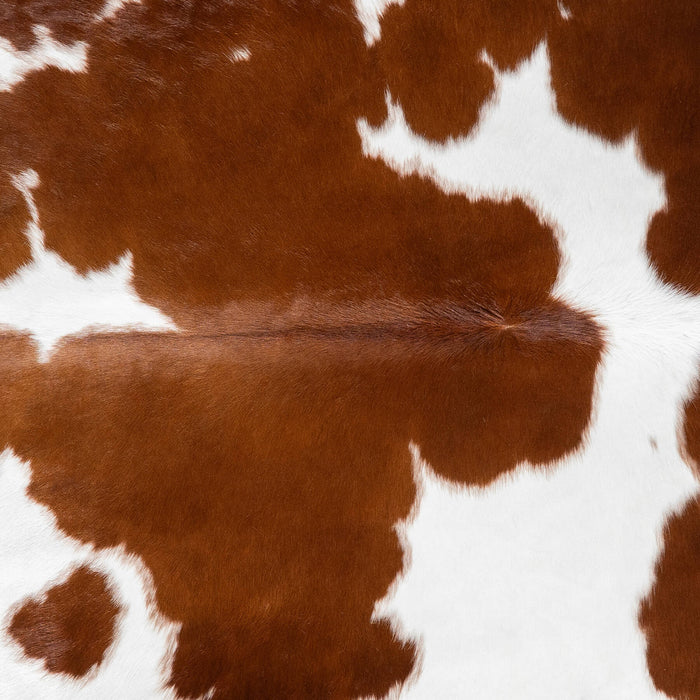 Brazilian Brown and White Cowhide Rug Size 8'1" L x 6'4" W 1548