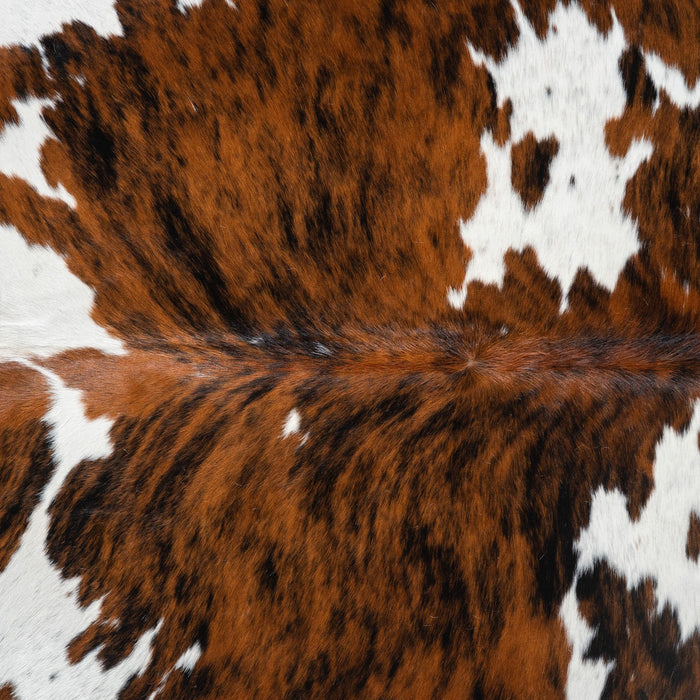 Dark Tricolor Cowhide Rug Size 8'0" L x 6'10" W 1704