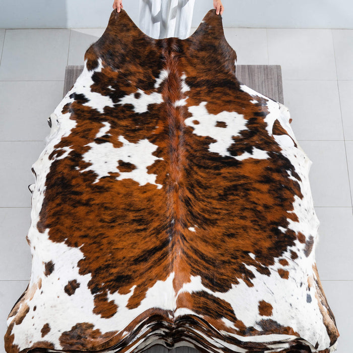 Tricolor Cowhide Rug Size 7'7" L x 7'3" W 1705