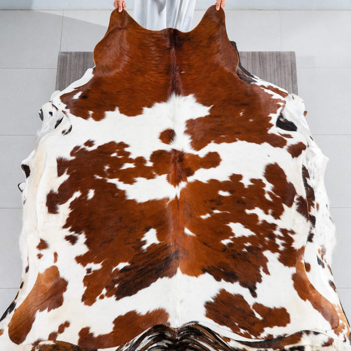Tricolor Cowhide Rug Size 6'8" L x 6'0" W 1710