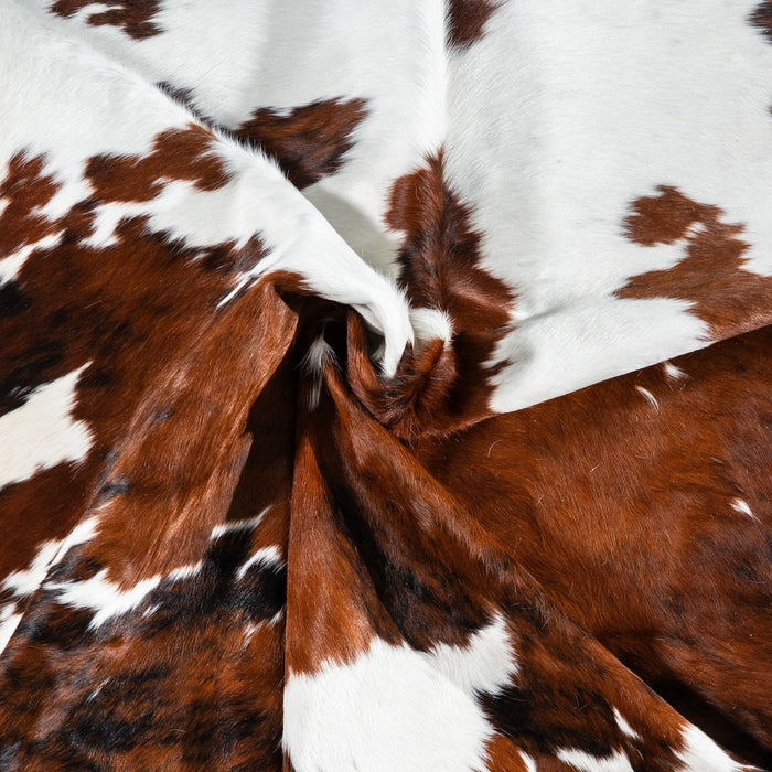 Tricolor Cowhide Rug Size 7'5" L x 6'10" W 1711