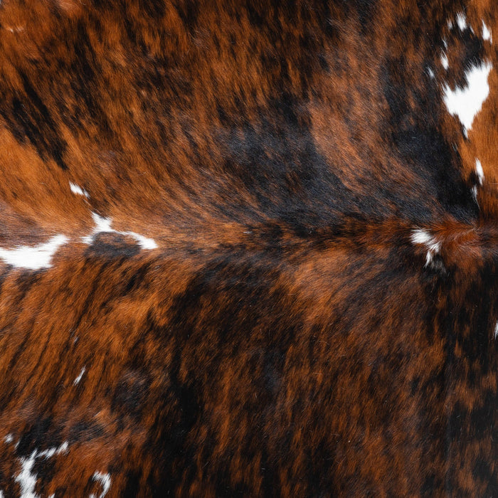 Dark Tricolor Cowhide Rug Size 7'6" L x 7'2" W 1713