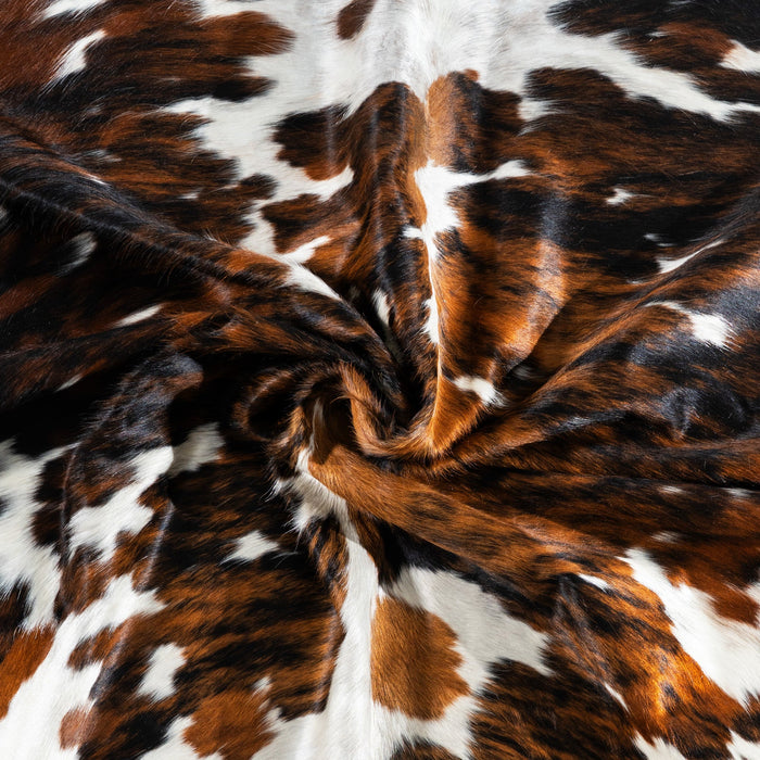 Tricolor Cowhide Rug Size 8'2" L x 6'11" W 1717