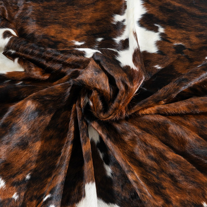Tricolor Cowhide Rug Size 7'8" L x 7'3" W 1722