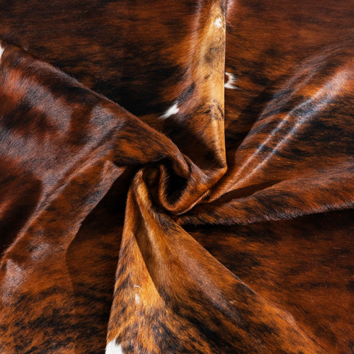 Tricolor Cowhide Rug Size 7'.3" L x 6'8" W 1725