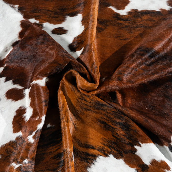 Tricolor Cowhide Rug Size 7'6" L x 6'6" W 1727