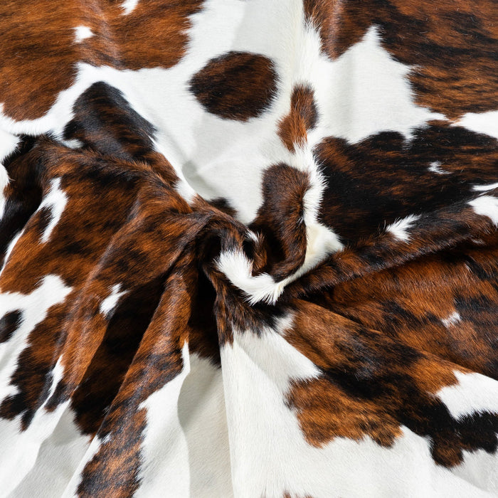 Tricolor Cowhide Rug Size 7'2" L x 6'5" W 1729