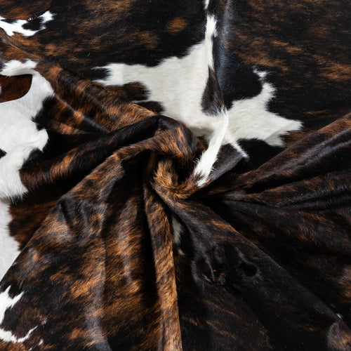 Tricolor Cowhide Rug Size 6'11" L x 6'7" W 1739