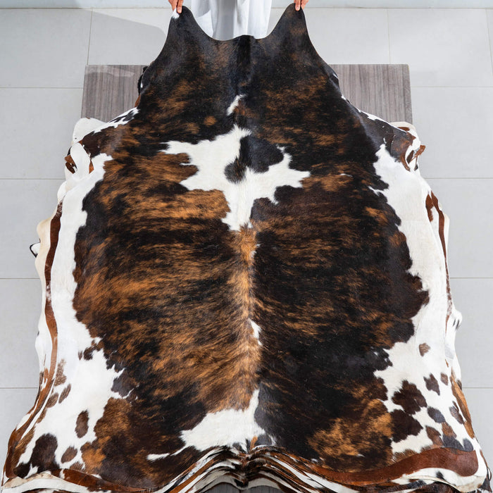 Tricolor Cowhide Rug Size 6'11" L x 6'7" W 1739