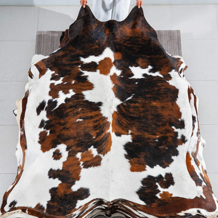 Tricolor Cowhide Rug Size 6'11" L x 5'9" W 1740