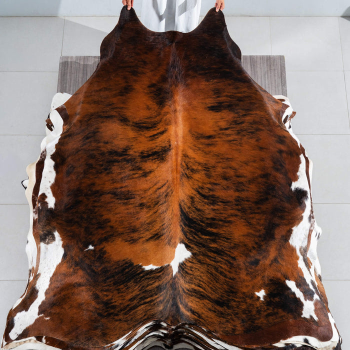 Tricolor Cowhide Rug Size 7'3" L x 6'5" W 1741