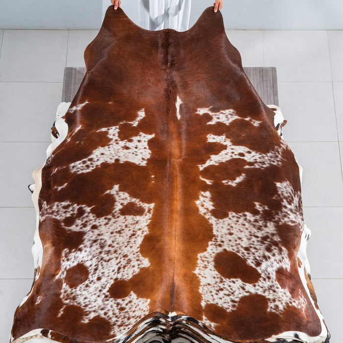 Tricolor Cowhide Rug Size 7'8" L x 6'8" W 1742