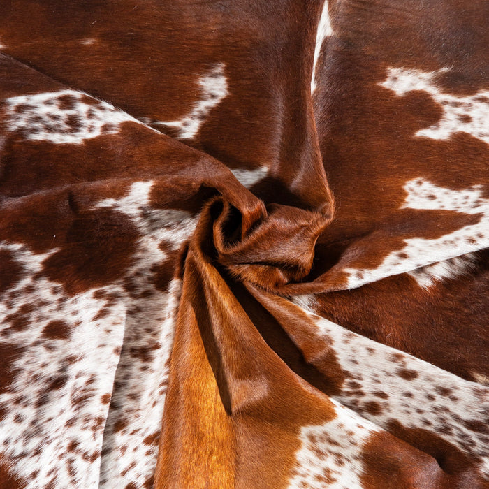 Tricolor Cowhide Rug Size 7'8" L x 6'8" W 1742
