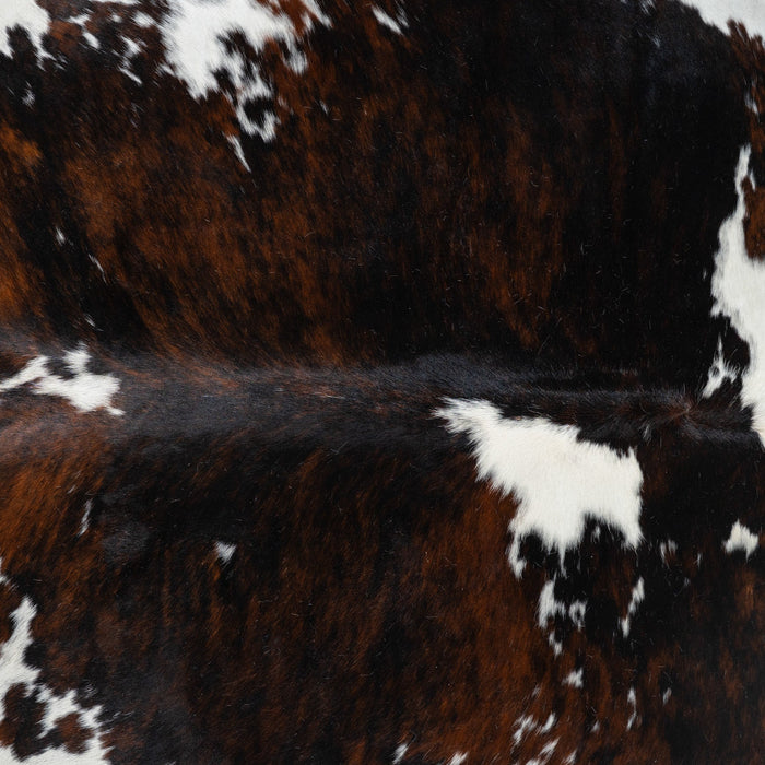 Dark Tricolor Cowhide Rug Size 7'8" L x 6'7" W 1744