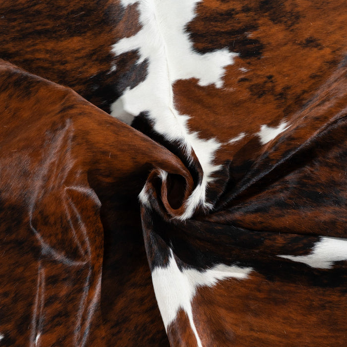 Tricolor Cowhide Rug Size 7'11" L x 6'11" W 1750