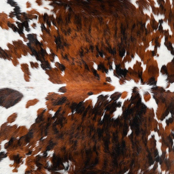 Tricolor Cowhide Rug Size 7'9" L x 6'9" W 1757