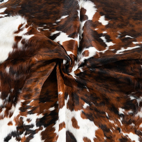 Tricolor Cowhide Rug Size 7'9" L x 6'9" W 1757
