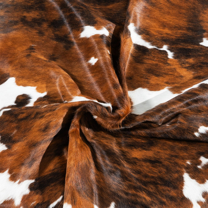 Tricolor Cowhide Rug Size 7'1" L x 6'9" W 1758