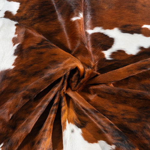 Tricolor Cowhide Rug Size 7'2" L x 7'1" W 1762