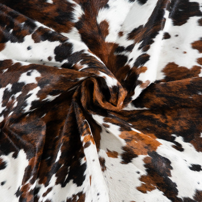 Tricolor Cowhide Rug Size 7'0" L x 6'9" W 1764