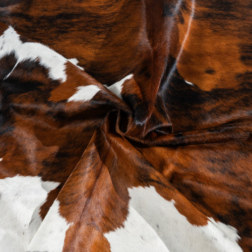 Tricolor Cowhide Rug Size 7'1" L x 6'6" W 1767