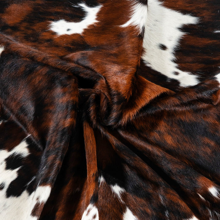 Tricolor Cowhide Rug Size 7'10" L x 6'10" W 1768