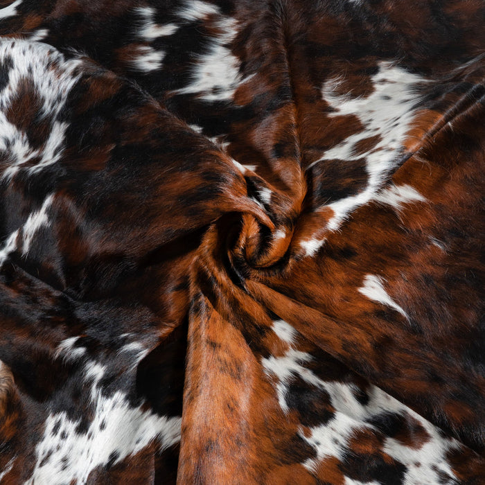 Tricolor Cowhide Rug Size 7'8" L x 6'1" W 1780