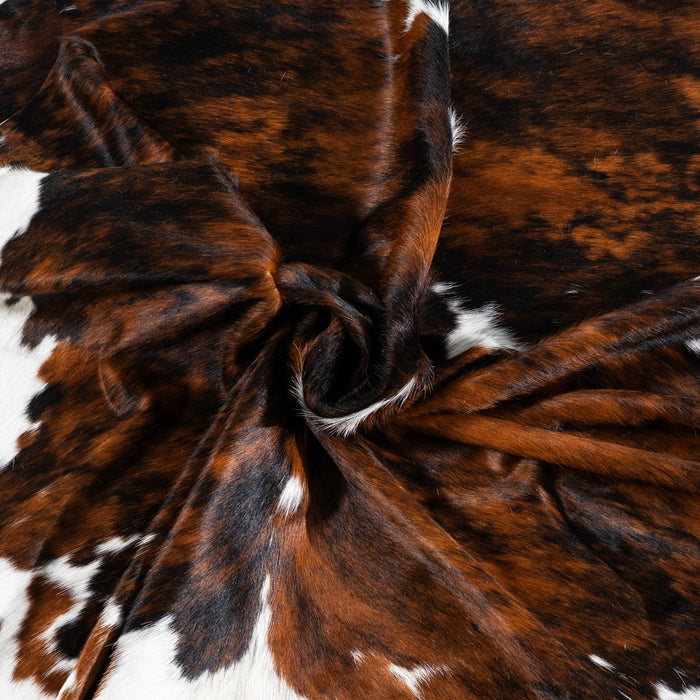 Tricolor Cowhide Rug Size 7'2" L x 6'8" W 1783