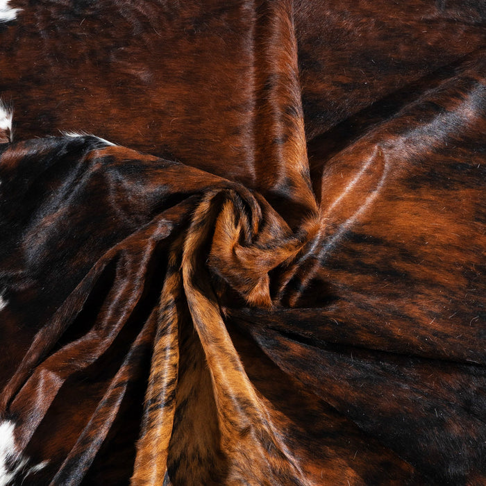Tricolor Cowhide Rug Size 7'4" L x 6'10" W 1784