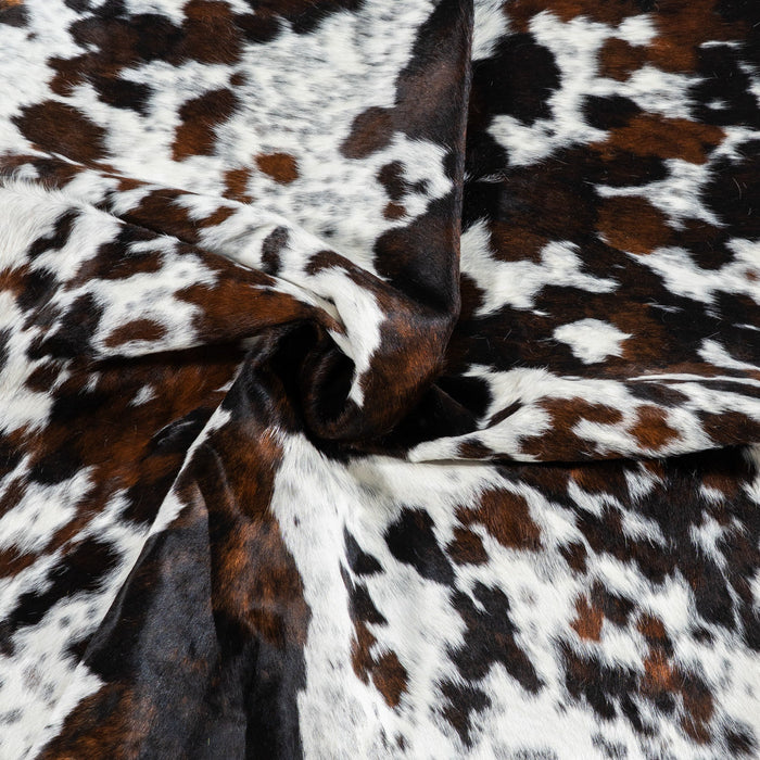 Tricolor Cowhide Rug Size 7'5" L x 6'6" W 1798