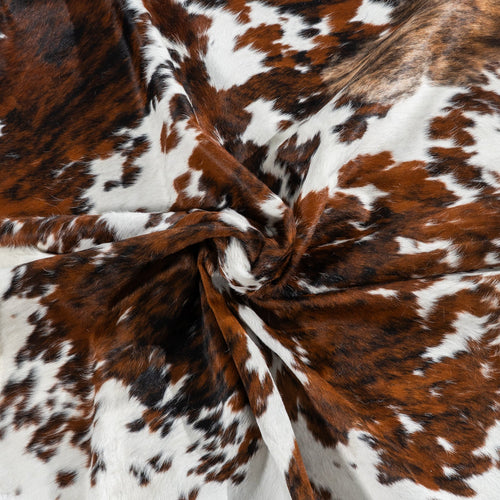 Tricolor Cowhide Rug Size 7'3" L x 6'5" W 1802