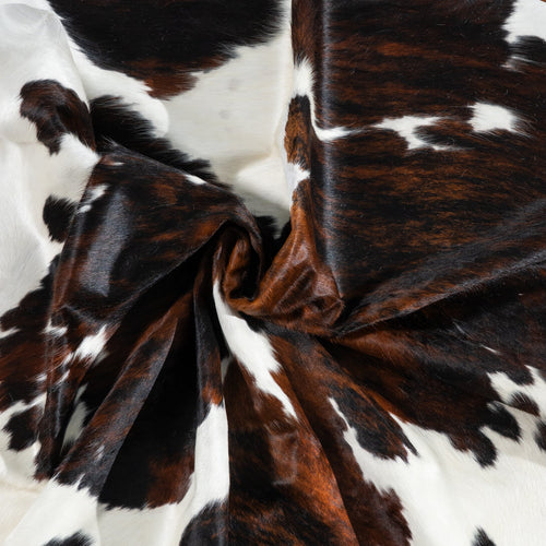Tricolor Cowhide Rug Size 7'5" L x 7'2" W 1806