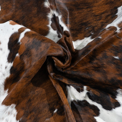 Tricolor Cowhide Rug Size 7'3" L x 5'10" W 1808