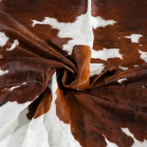 Tricolor Cowhide Rug Size 7'5" L x 6'6" W 1811