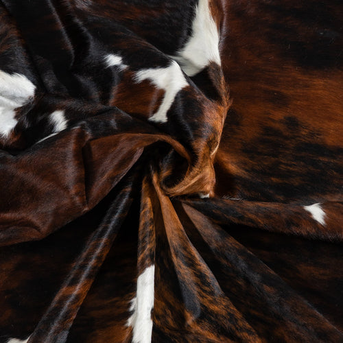 Tricolor Cowhide Rug Size 7'2" L x 6'2" W 1817