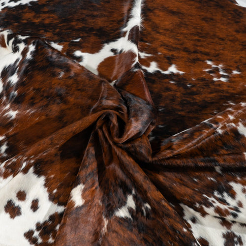 Tricolor Cowhide Rug Size 8'1" L x 7'3" W 1818
