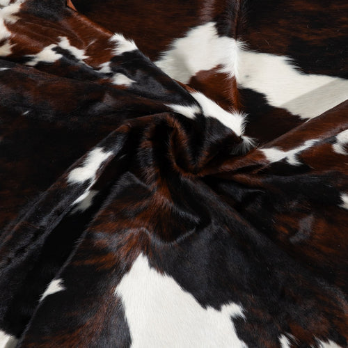 Tricolor Cowhide Rug Size 7'3" L x 7'5" W 1823