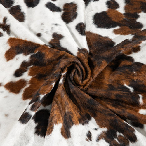 Tricolor Cowhide Rug Size 8'2" L x 7'6" W 1824