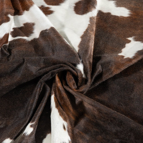 Tricolor Cowhide Rug Size 7'8" L x 7'3" W 1825