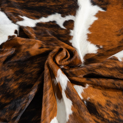 Tricolor Cowhide Rug Size 7'7" L x 7'6" W 1832