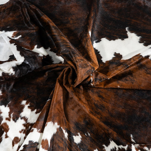Tricolor Cowhide Rug Size 7'8" L x 6'11" W 1833